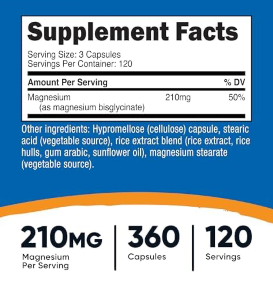 Magnesium Glycinate 210mg